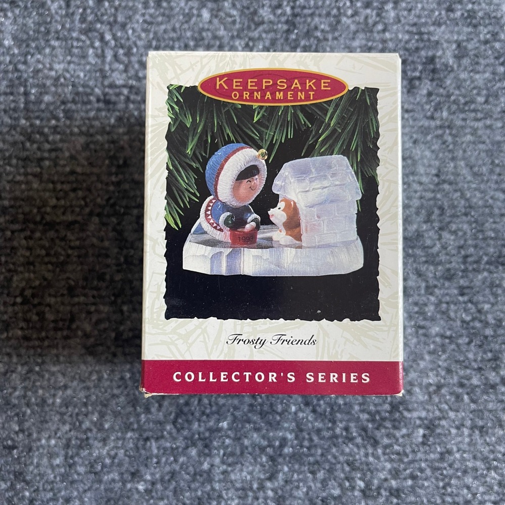 Hallmark Keepsake Ornament 1993 Frosty Friends 14th in Series Eskimo Husky Box
